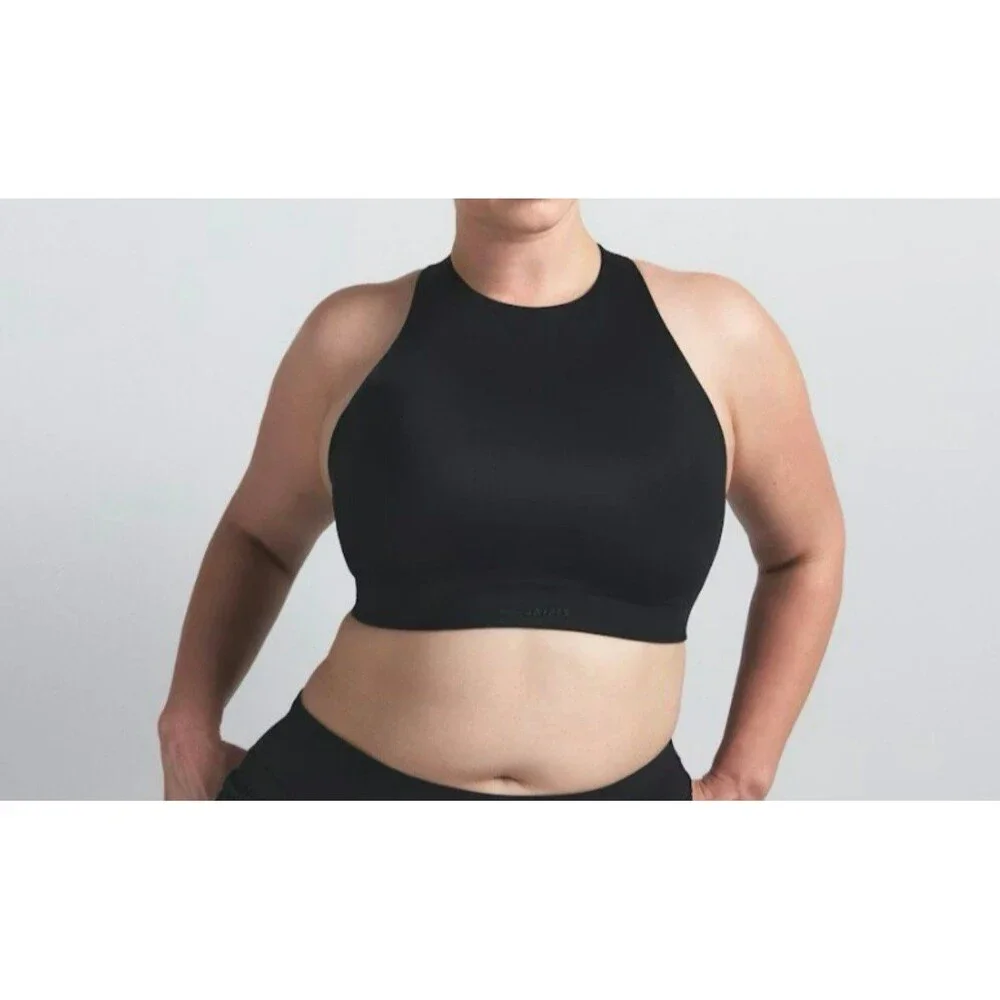 Nike Skims Matte High Neck Bra Obsidian - Picture 1 of 6